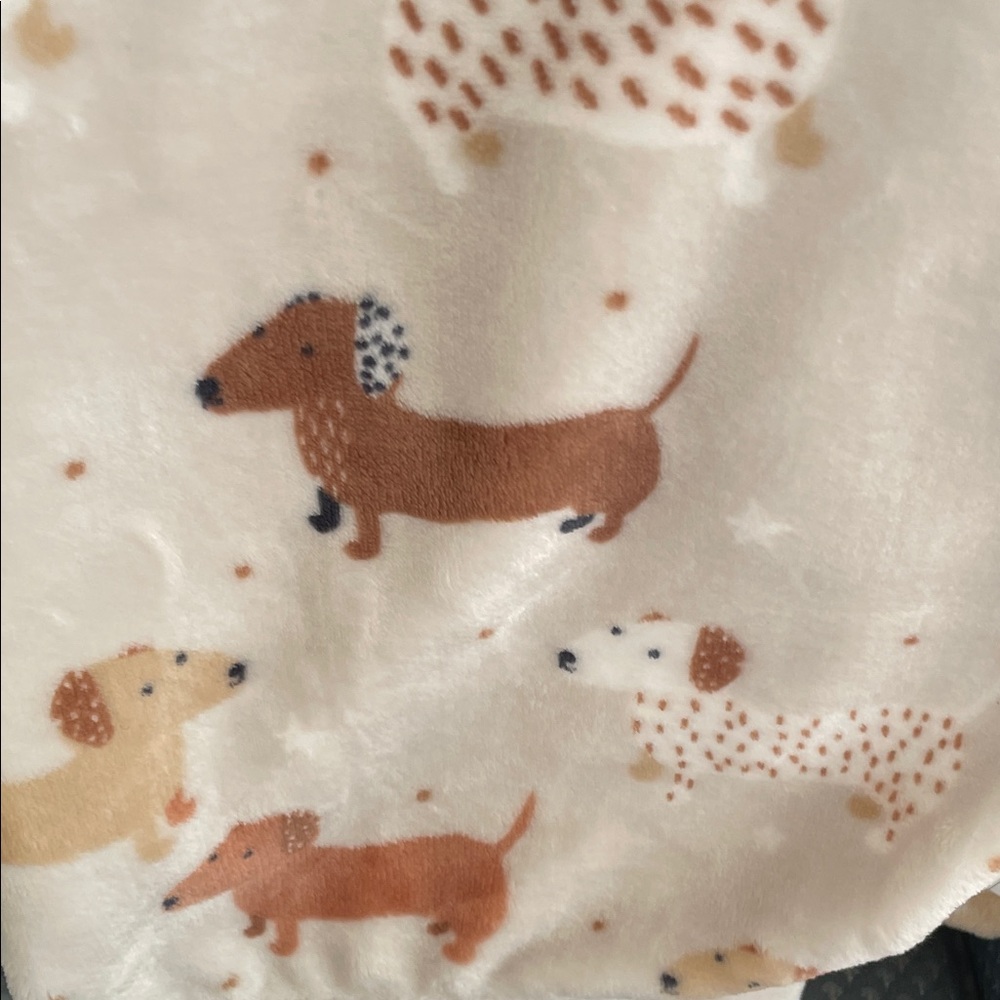 Throw blanket with an adorable dachshunds. Medium weight super soft. - Picture 5 of 5